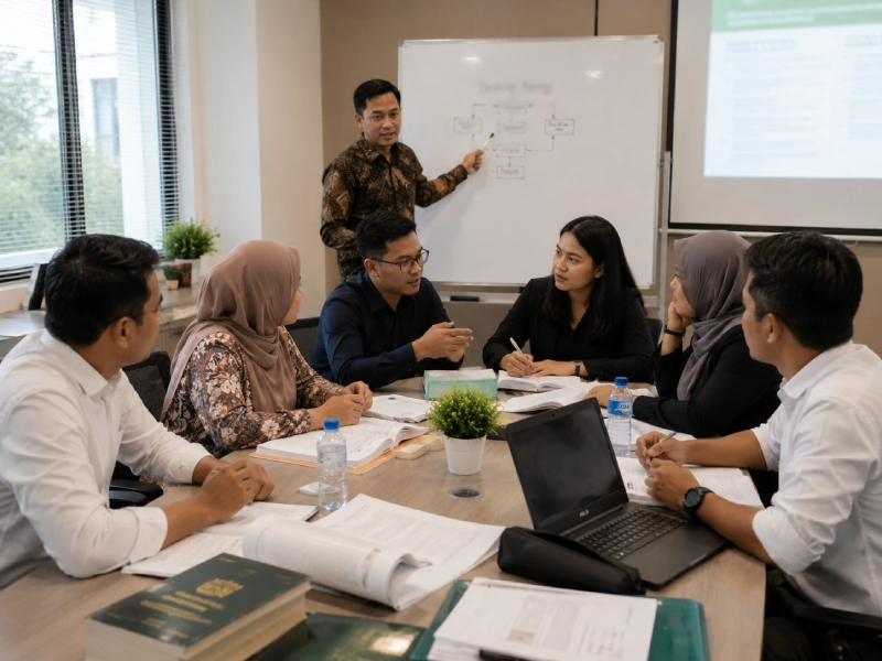 Sesi diskusi berbasis kasus pada materi PKPA PAKIM untuk memahami praktik beracara advokat